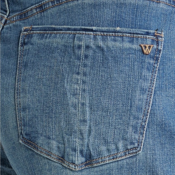 NWT Wit & Wisdom Ab Solution Skyrise Wide Leg Jeans in Mid Blue Artisanal 16 - Picture 4 of 7